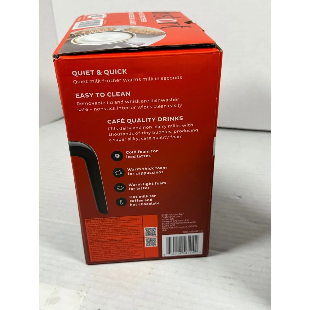 Instant Milk Frother Black‎ 4-in-1 Electric Steamer 140-6001-01 500W
